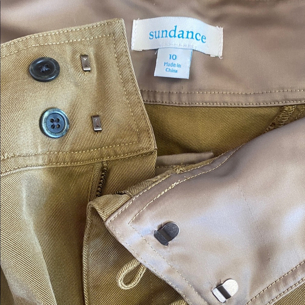 Sundance Sz 10 High-Rise Utility Cargo Pants in Olive Brown - Picture 13 of 15